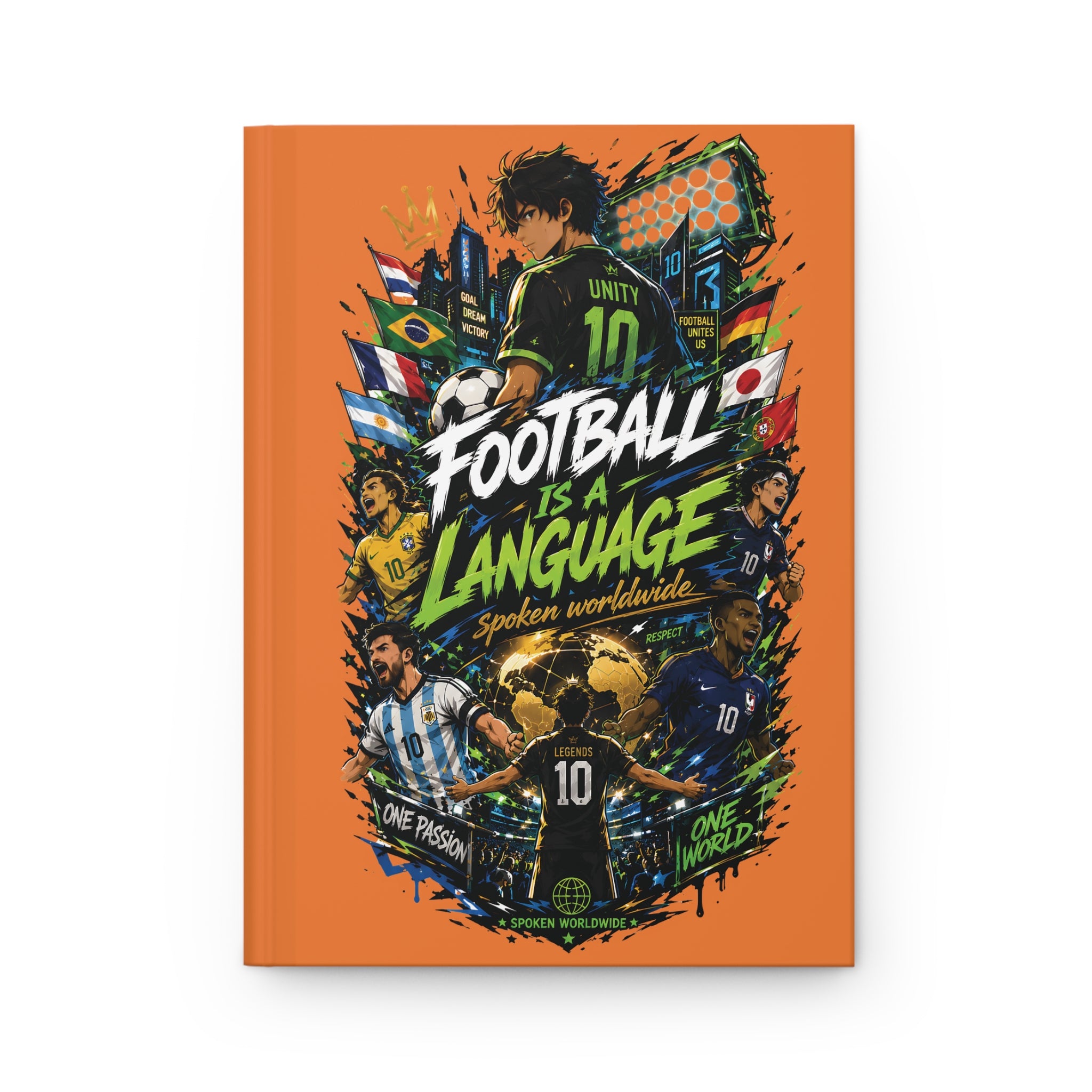 Football Is a Language Hardcover Journal — Soccer Fan Notebook