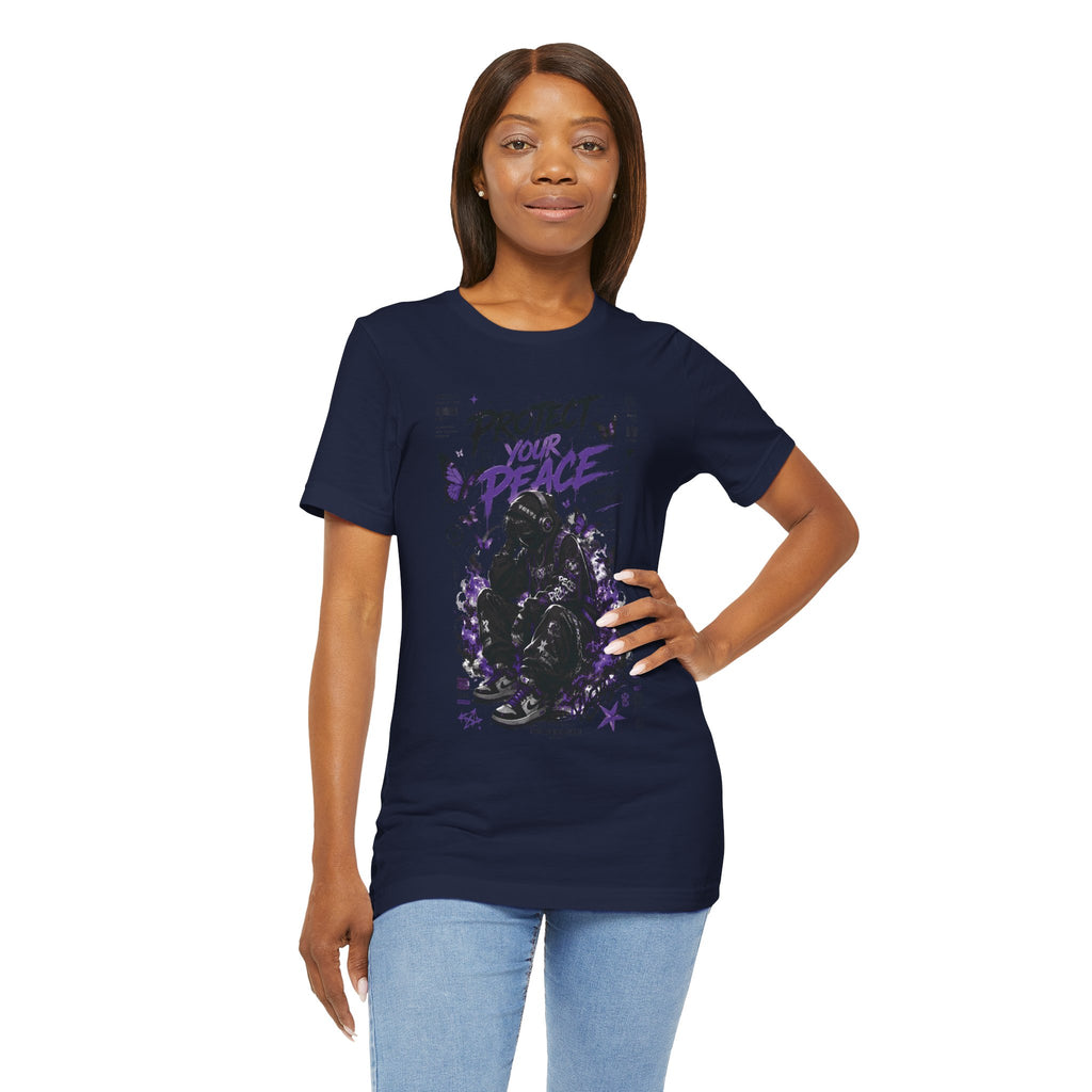 Protect Your Peace T-Shirt — Gothic Butterfly Graphic Tee