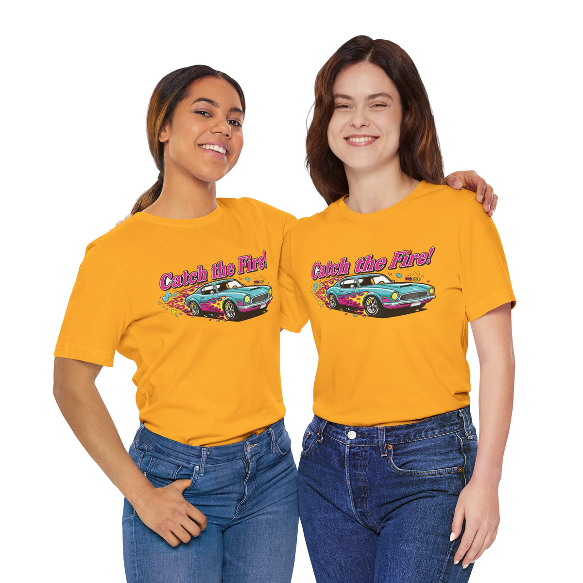 Catch the Fire Vintage Muscle Car Graphic T Shirt