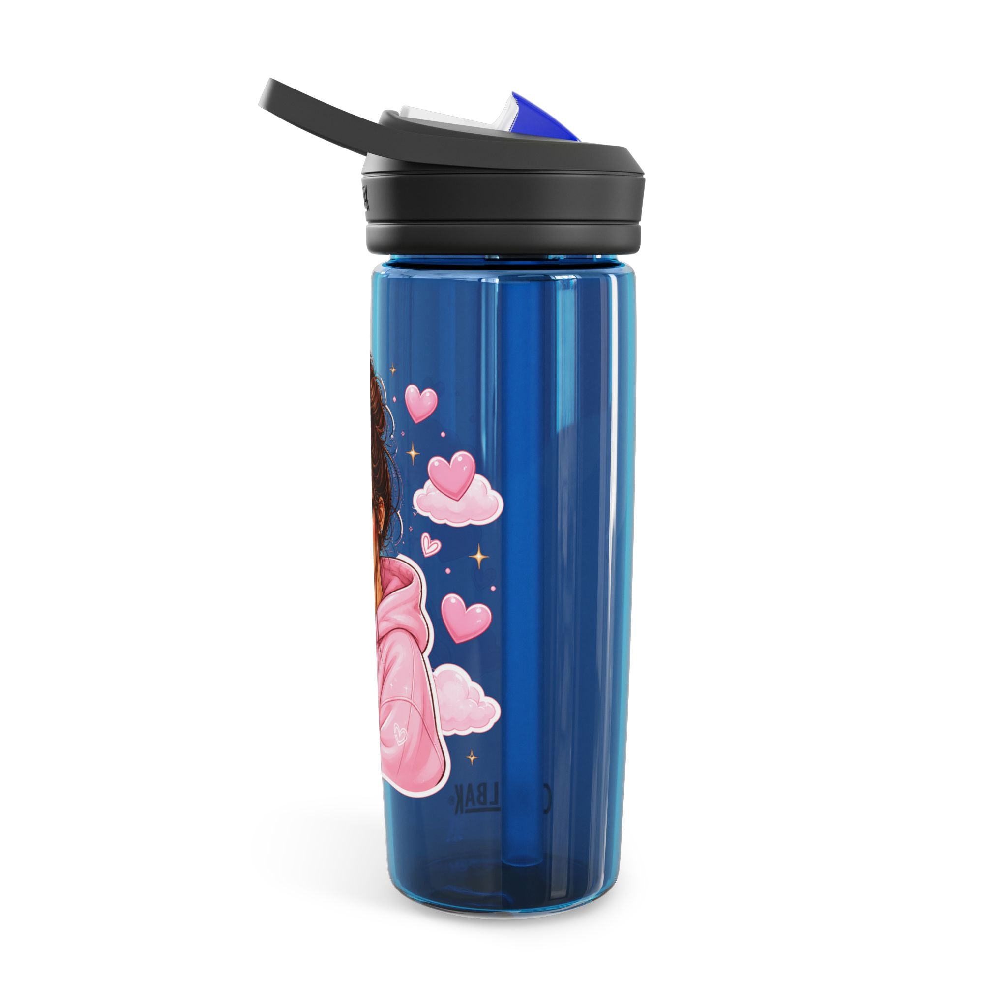 Cute Girl Sipping Boba Water Bottle — CamelBak Eddy 20/25oz