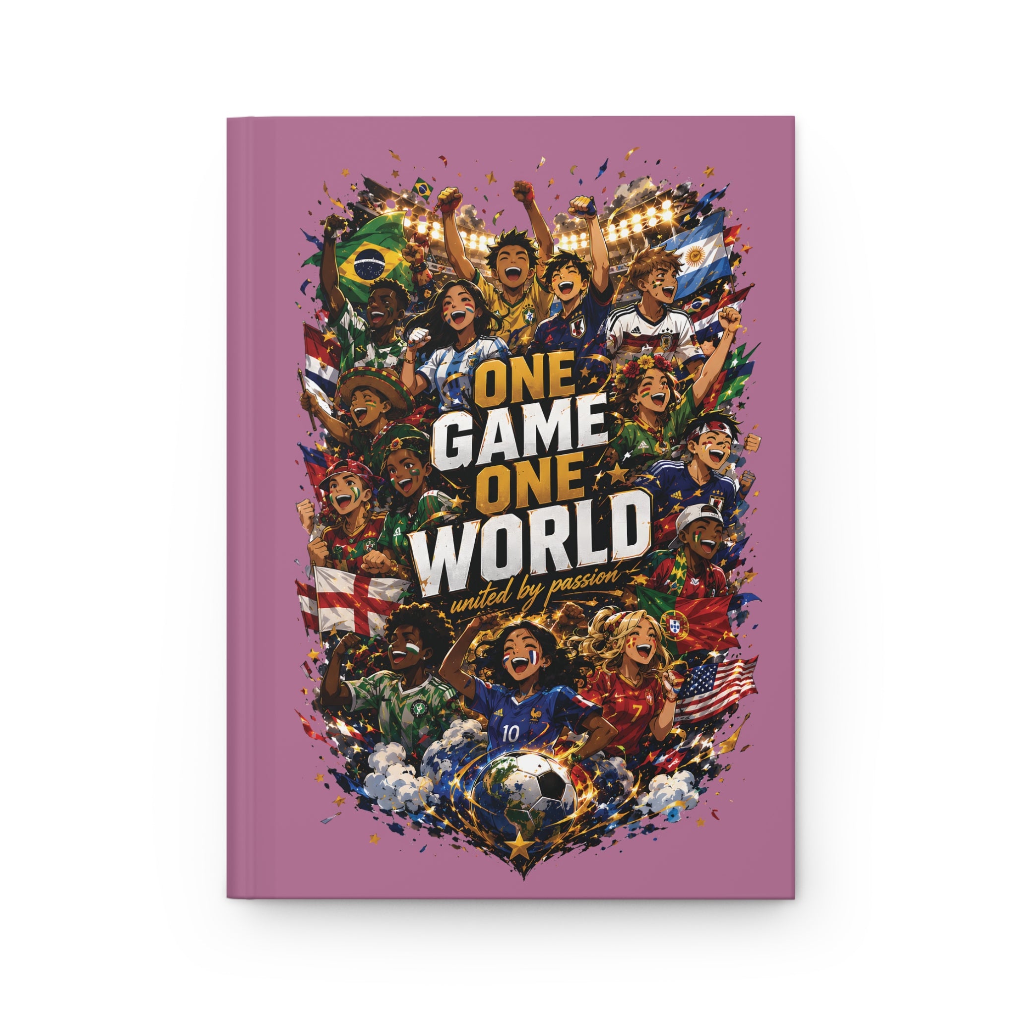 One Game One World Soccer Hardcover Journal — World Cup Fans Notebook