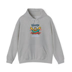 Happy Blob Cartoon Hoodie | kawaii minimal, thick outline mood face