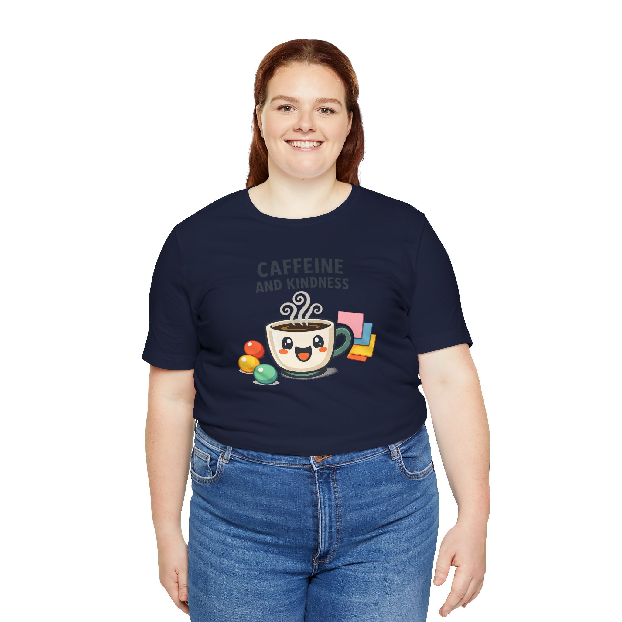 Caffeine and Kindness T-Shirt - Casual Coffee Graphic Tee
