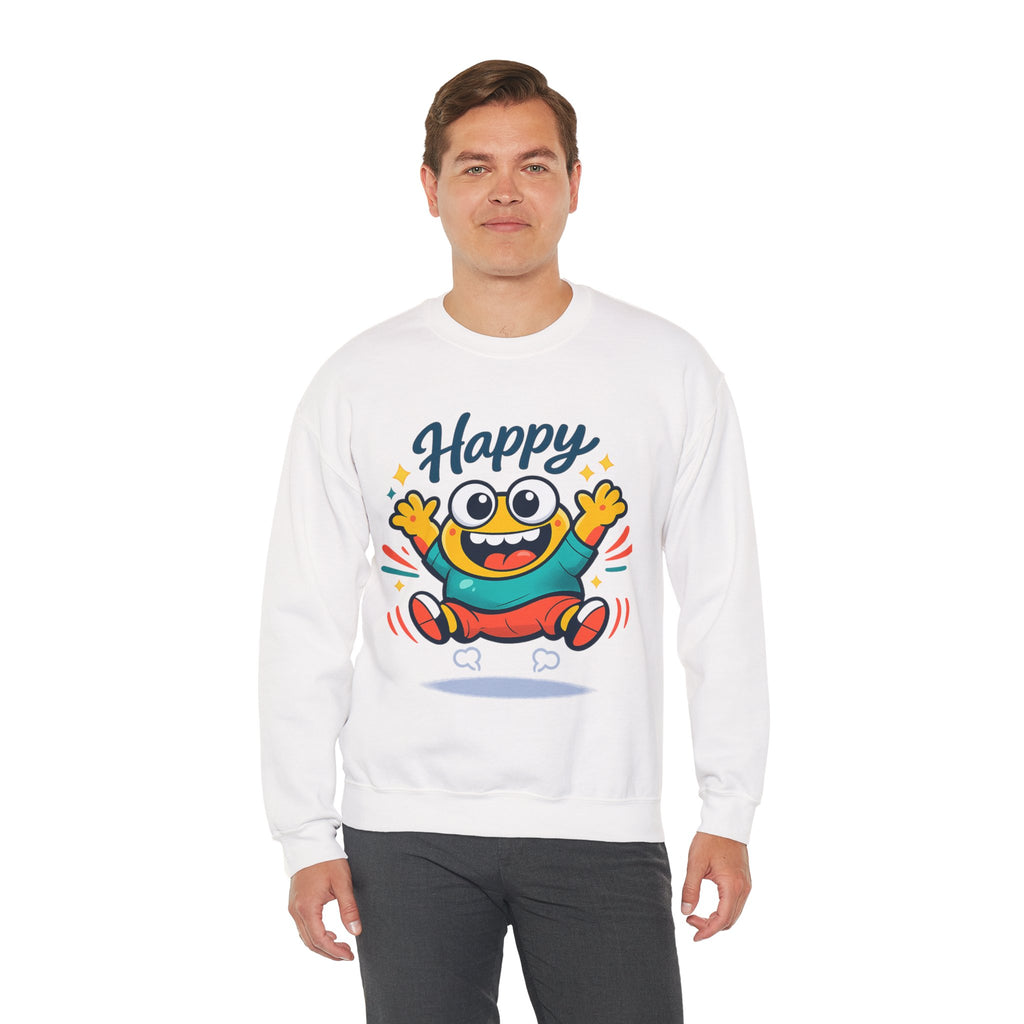 Happy Blob Cartoon Sweatshirt Cute Kawaii Crewneck