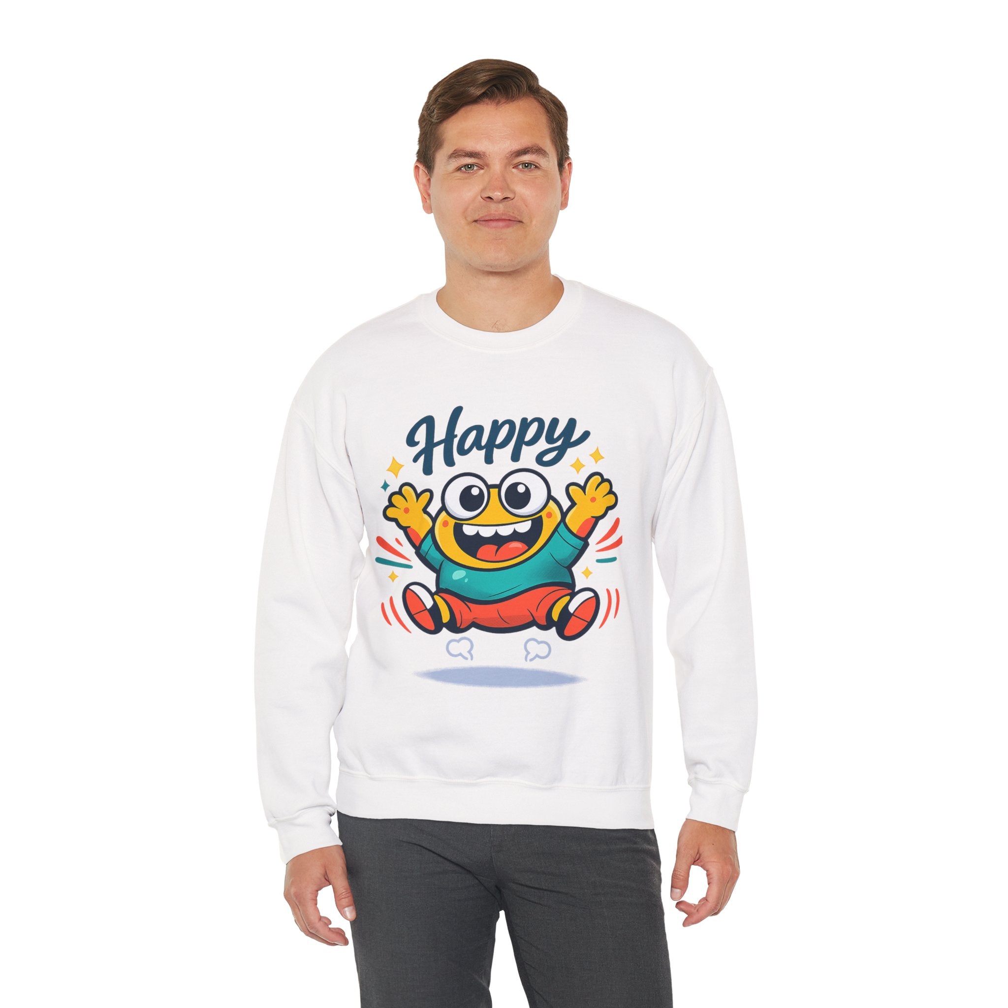 Happy Blob Cartoon Sweatshirt Cute Kawaii Crewneck