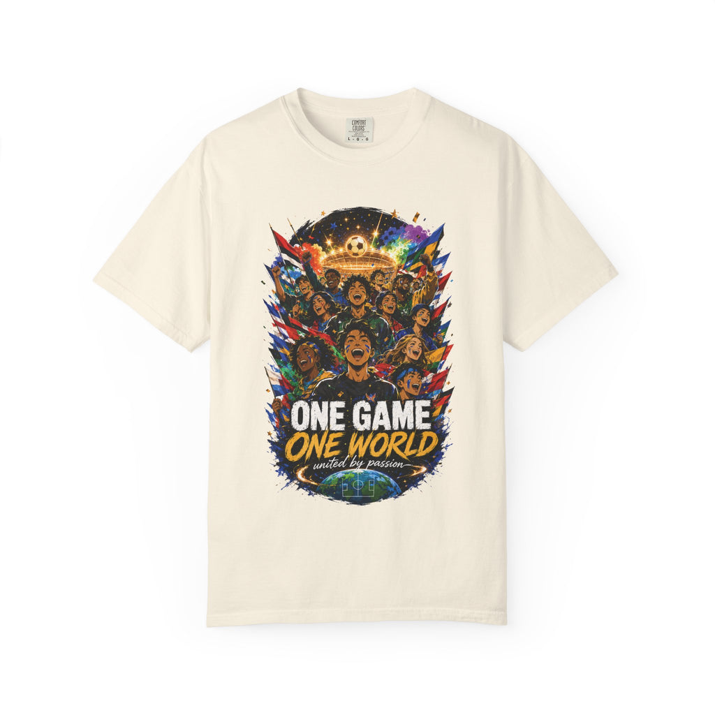 One Game One World Soccer T-Shirt — International Football Fans Graphic Tee