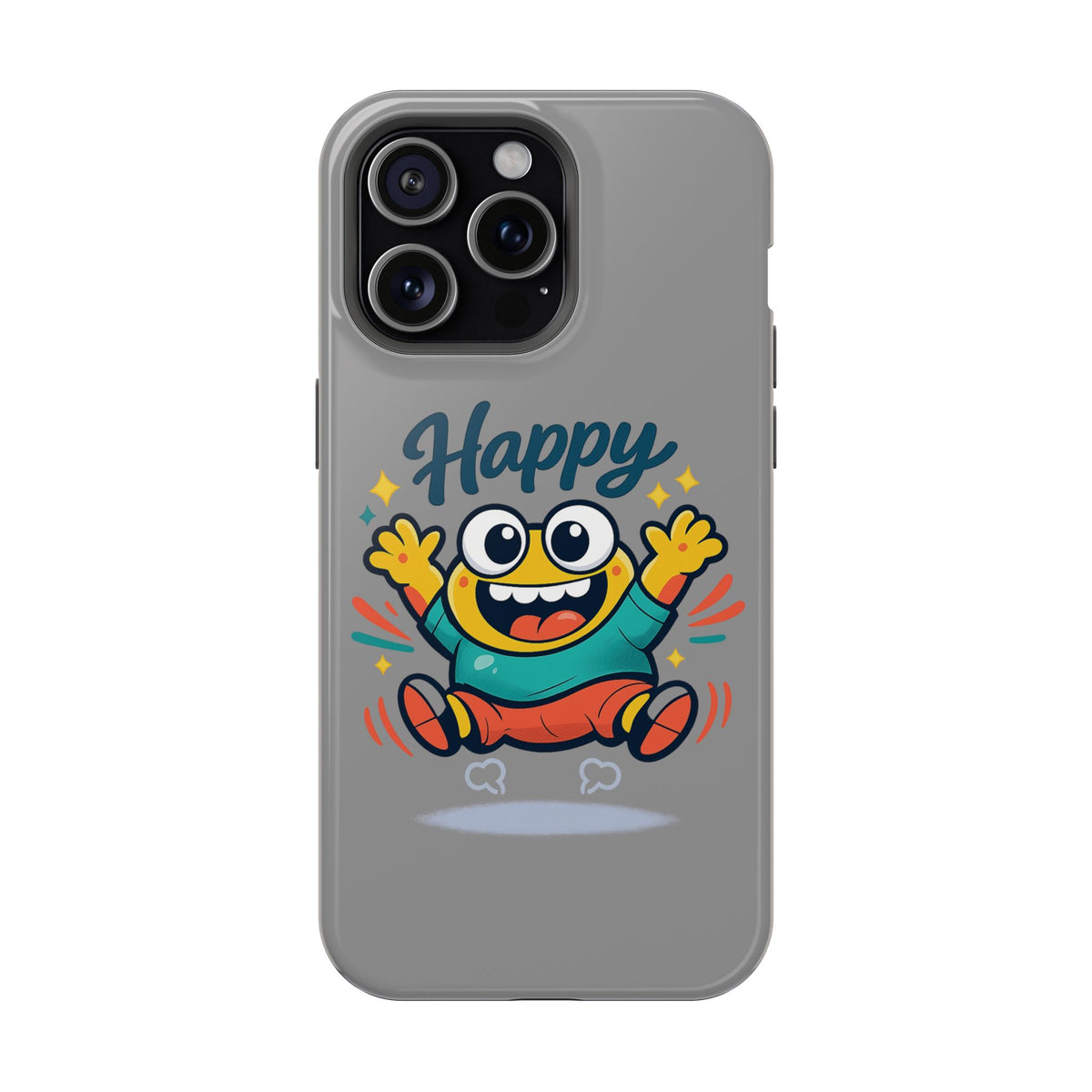 Happy Monster Magnetic Protective Phone Case Gray