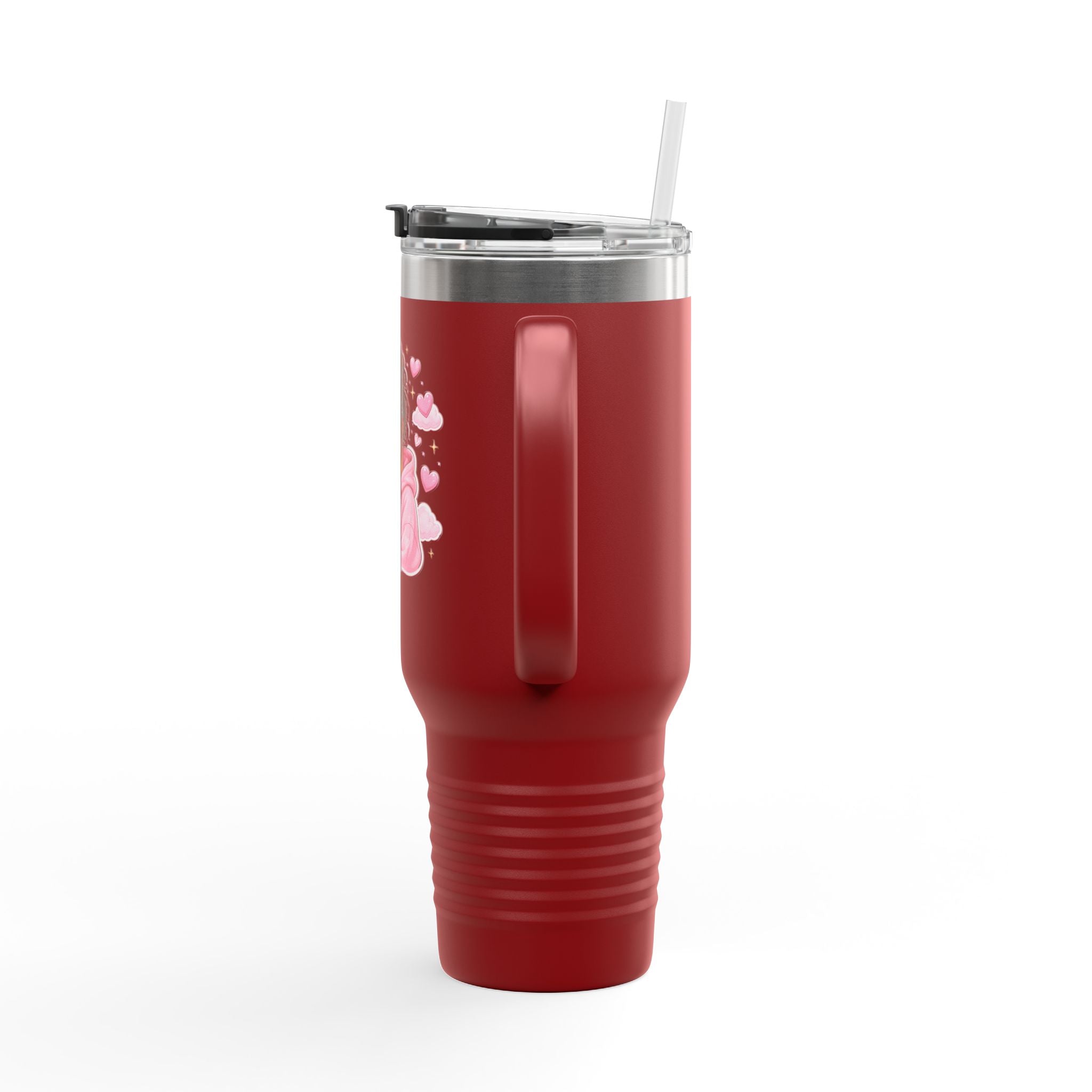 Cozy Pink Hoodie Girl 40oz Insulated Travel Mug