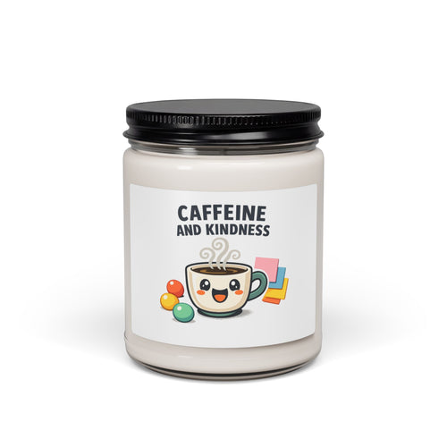 Caffeine and Kindness Soy Candle - Cozy Coffee-Inspired Scent