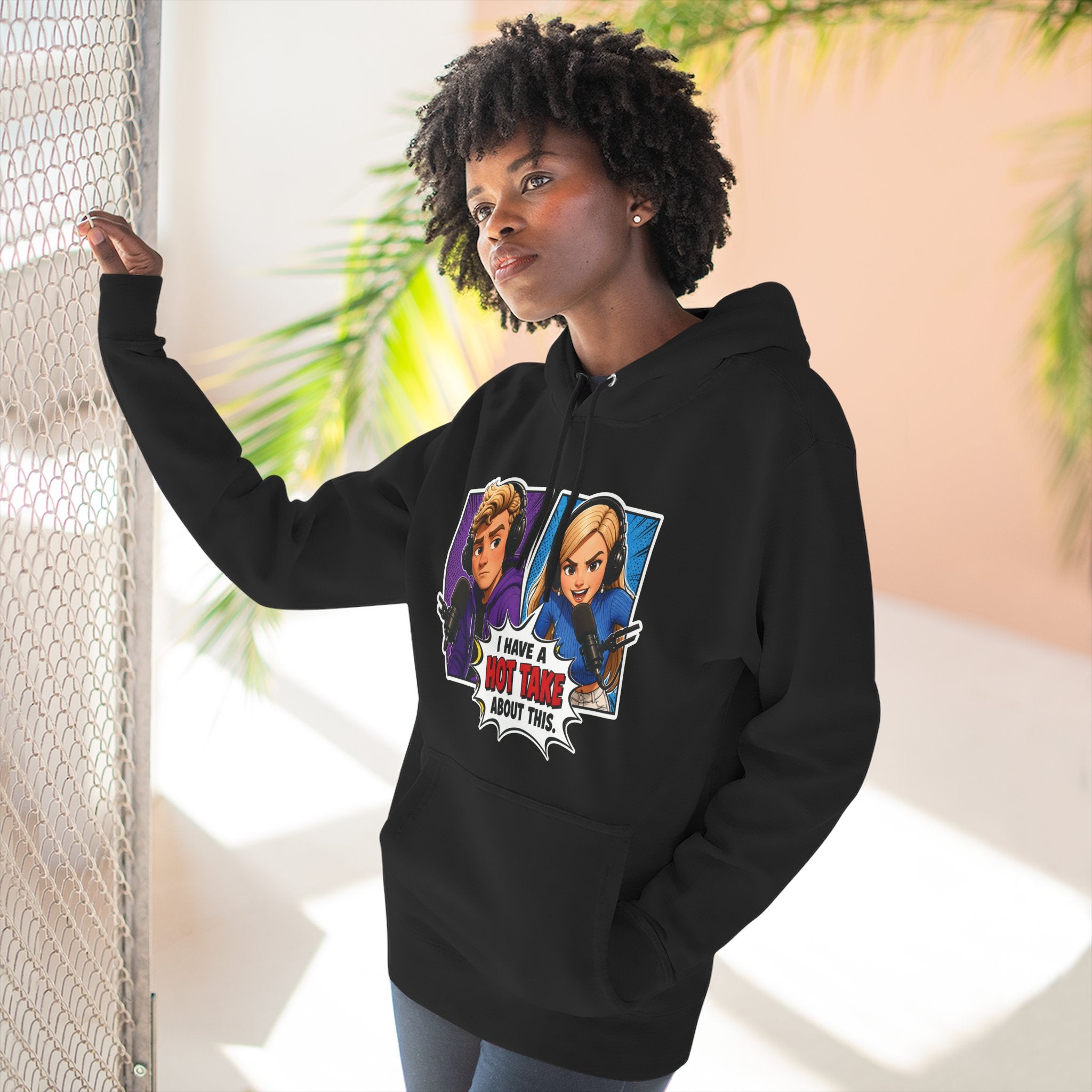 Comic Pop Art Hoodie — “I Have a Hot Take About This” Graphic Pullover