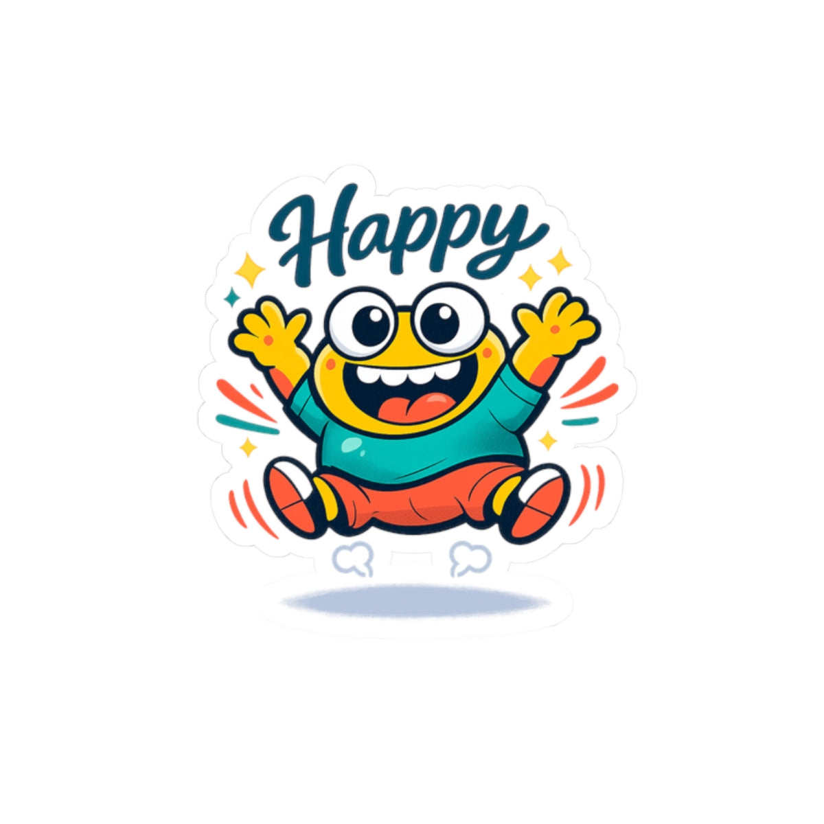 Happy Mood Blob Sticker Cute Kawaii Cartoon Decal