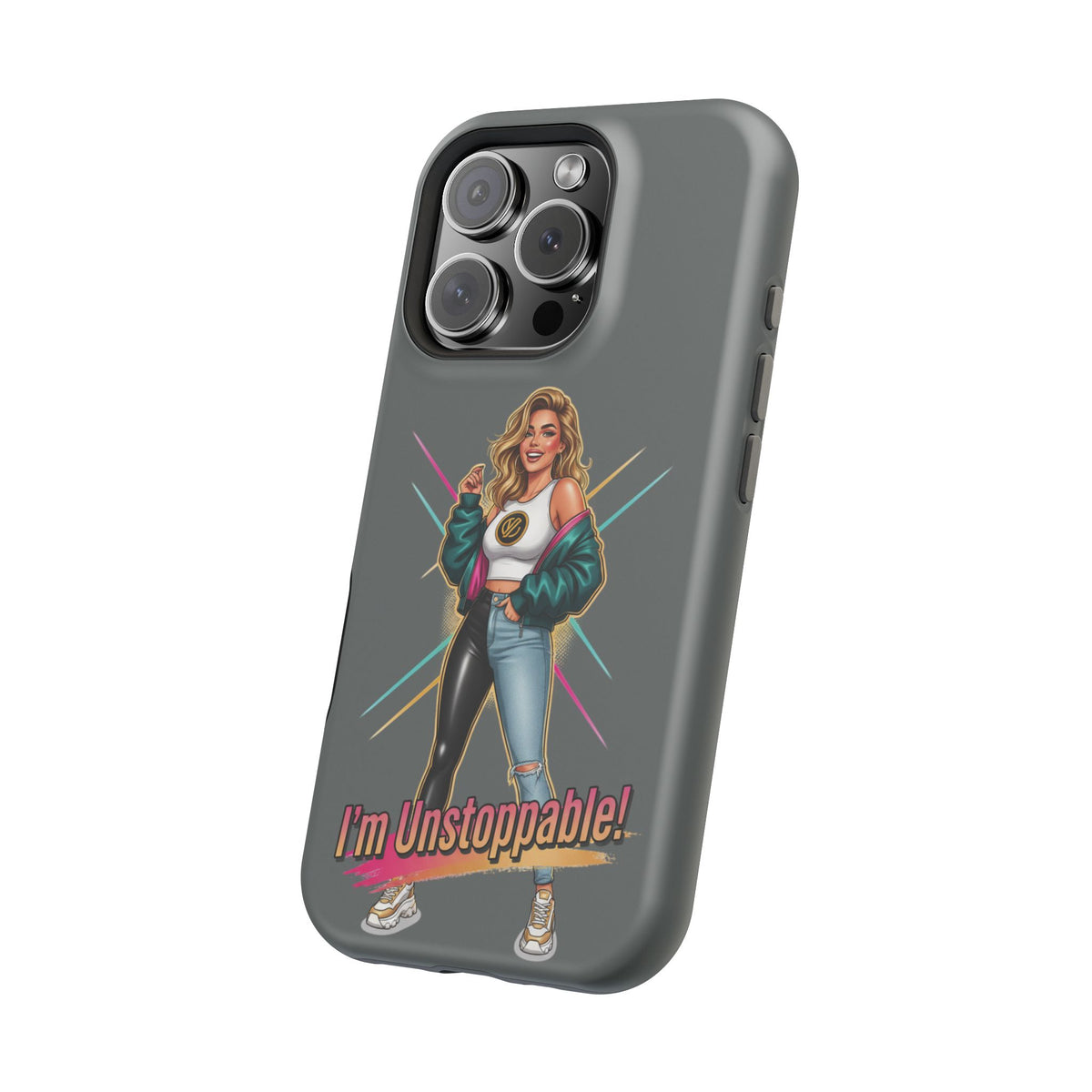 I'm Unstoppable Magnetic Protective Phone Case Gray