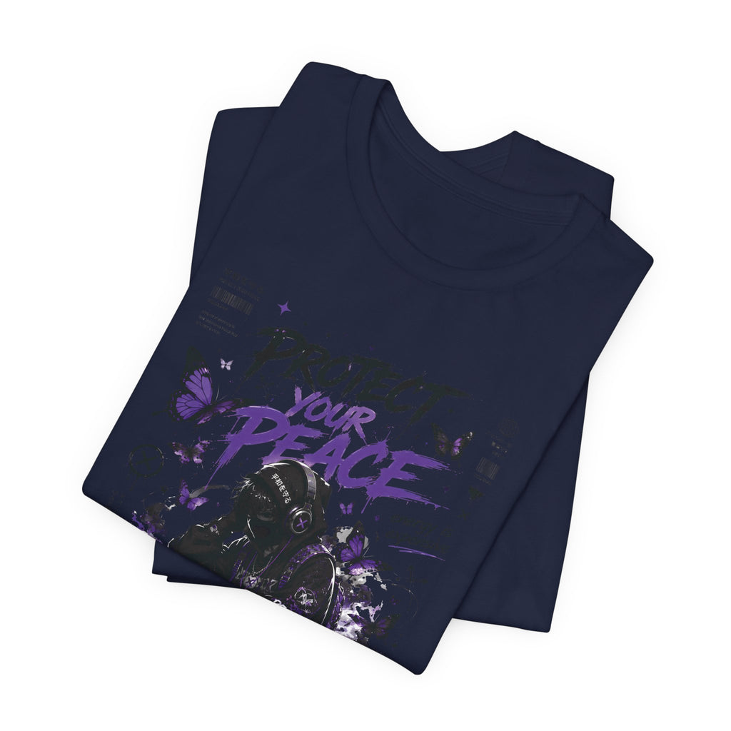 Protect Your Peace T-Shirt — Gothic Butterfly Graphic Tee