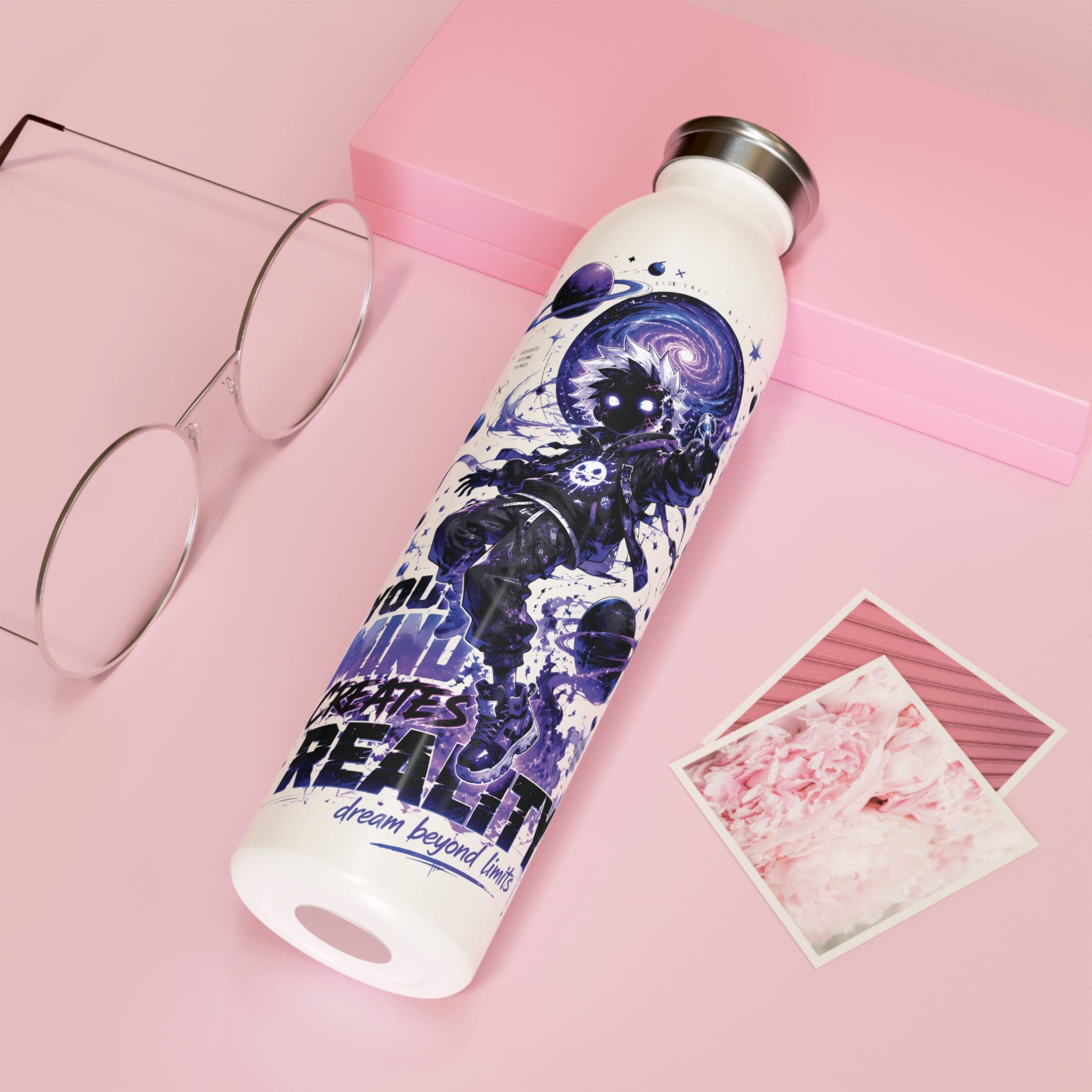 Slim Water Bottle — Cosmic Astronaut 'Dream Beyond Limits' Insulated Bottle