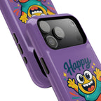 Happy Monster Magnetic Protective Phone Case Purple