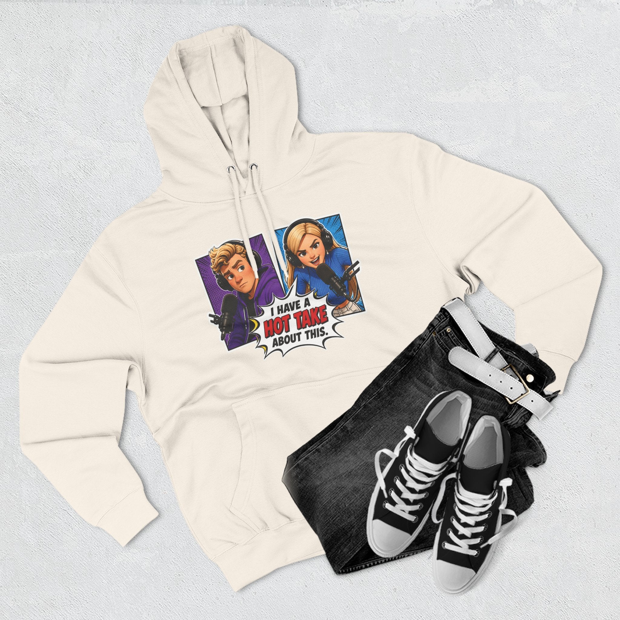 Comic Pop Art Hoodie — “I Have a Hot Take About This” Graphic Pullover