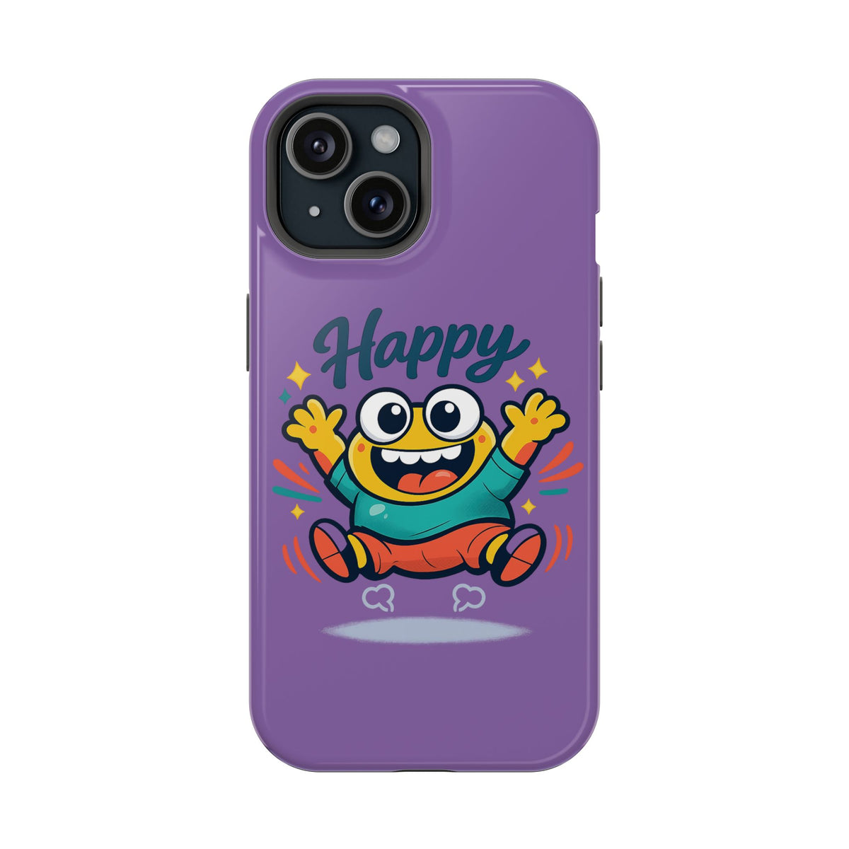 Happy Monster Magnetic Protective Phone Case Purple