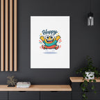 Happy Blob Cartoon Canvas Bold Kawaii Wall Art