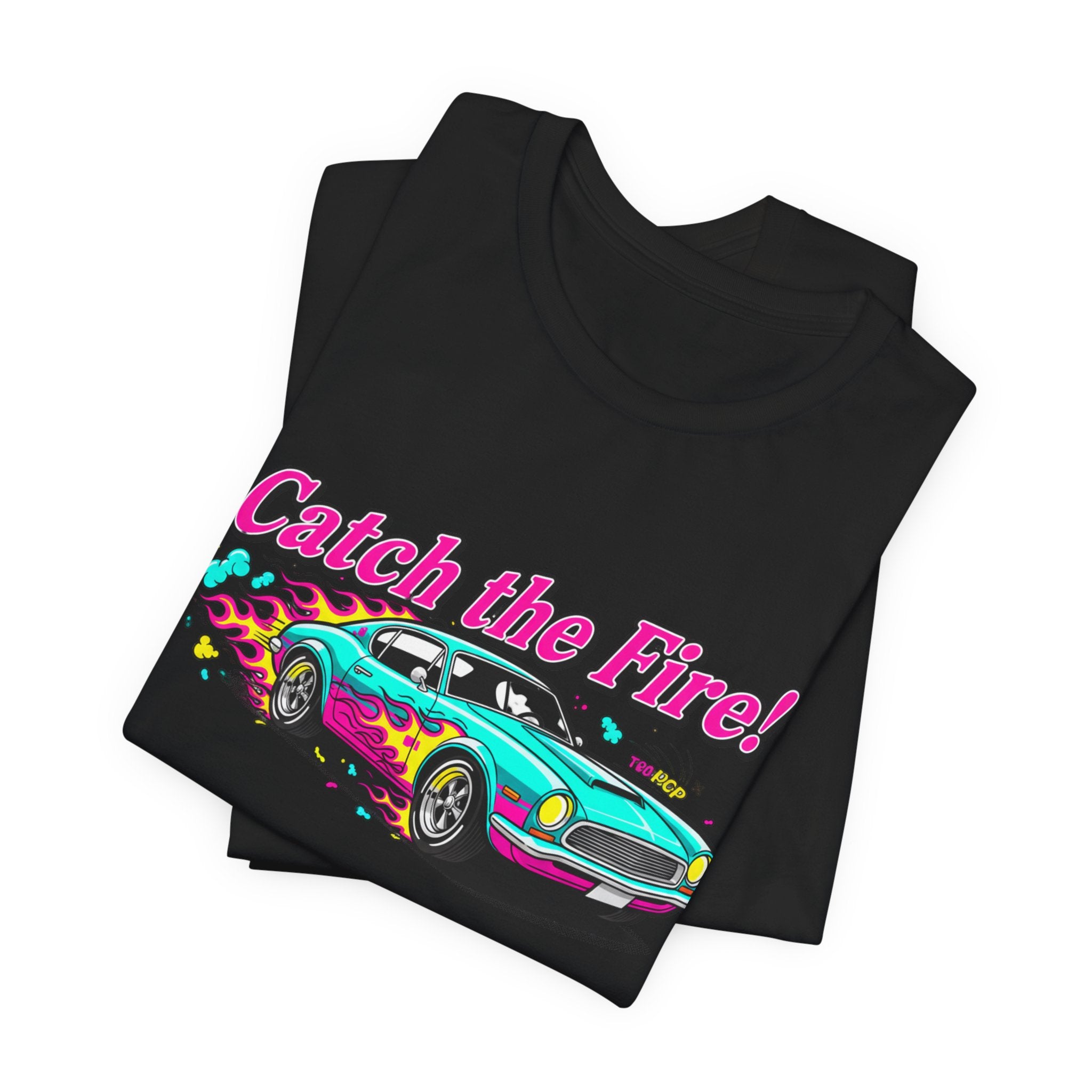 Retro Cartoon Dragster T-Shirt – Vintage Racing Flame Graphic Tee