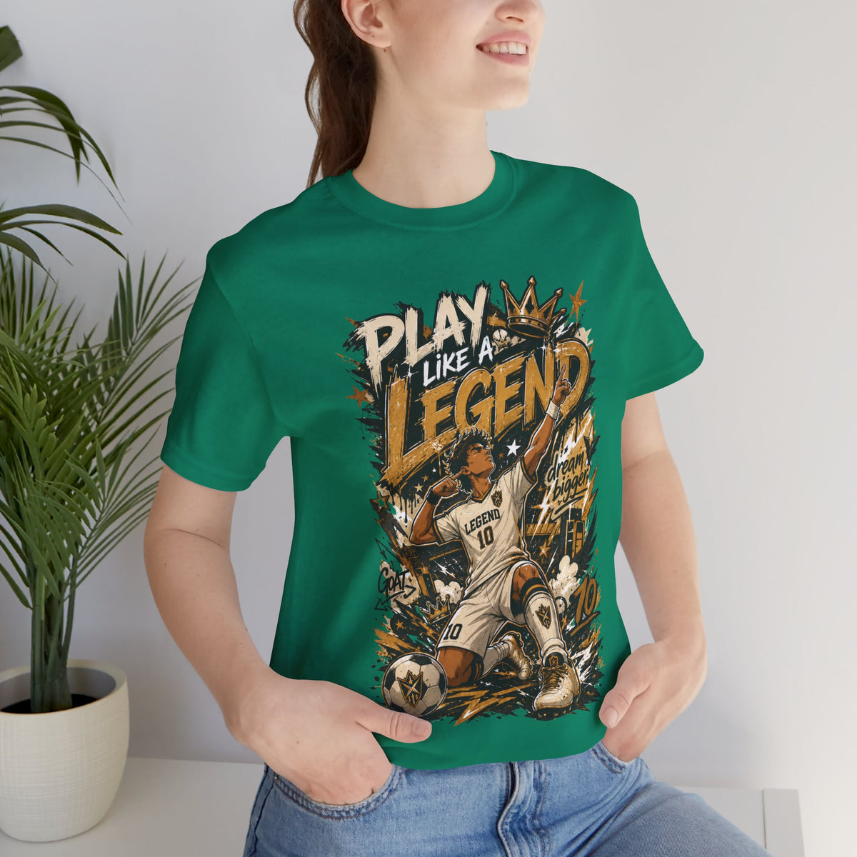 Play Like a Legend Soccer Graphic T Shirt