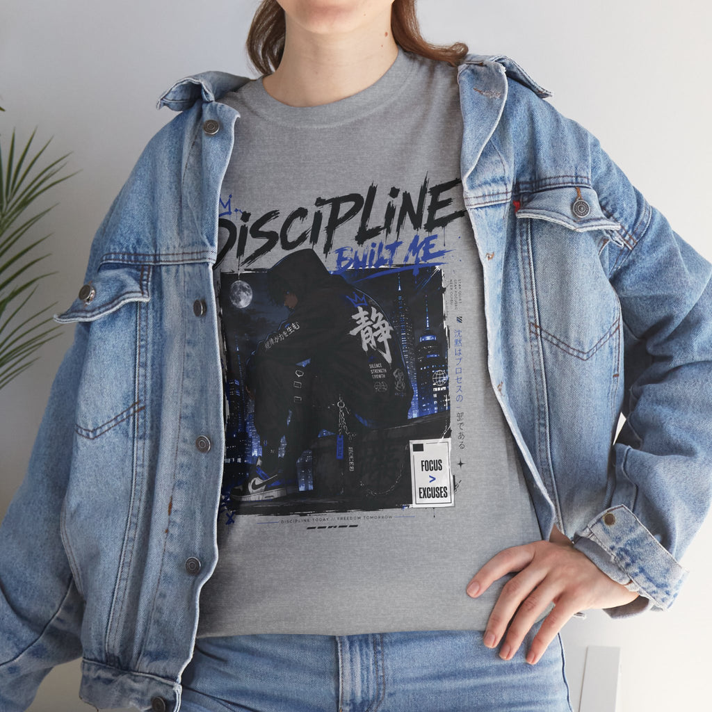 Discipline Anime Graphic Tee — Night Samurai Streetwear