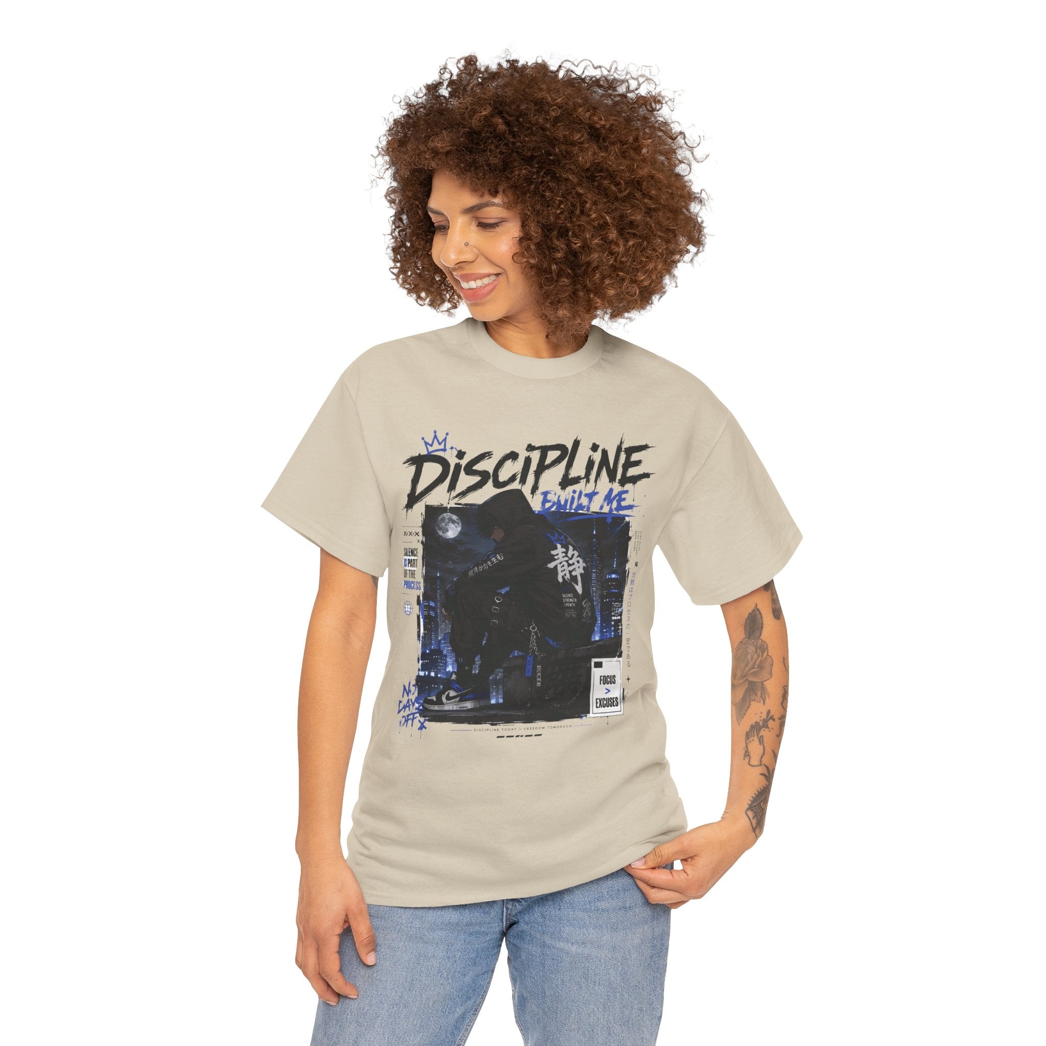 Discipline Anime Graphic Tee — Night Samurai Streetwear