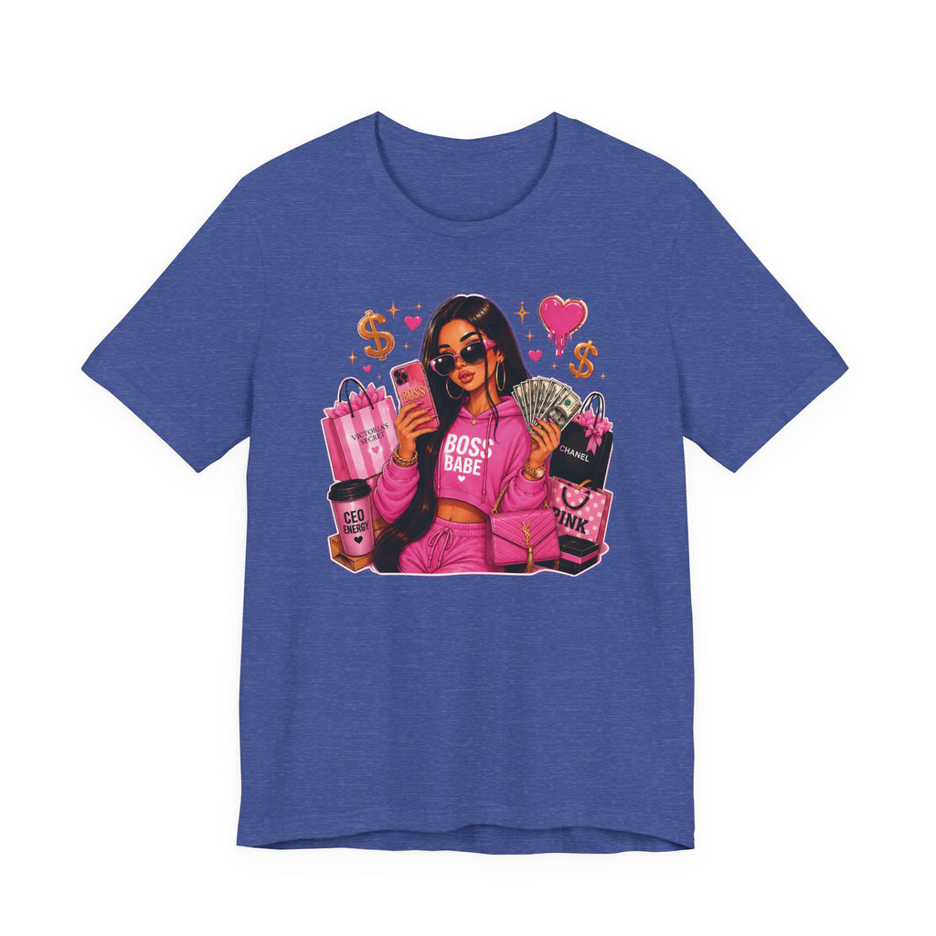 Boss Babe Pink Fashion T Shirt Glam Shopping Graphic Tee