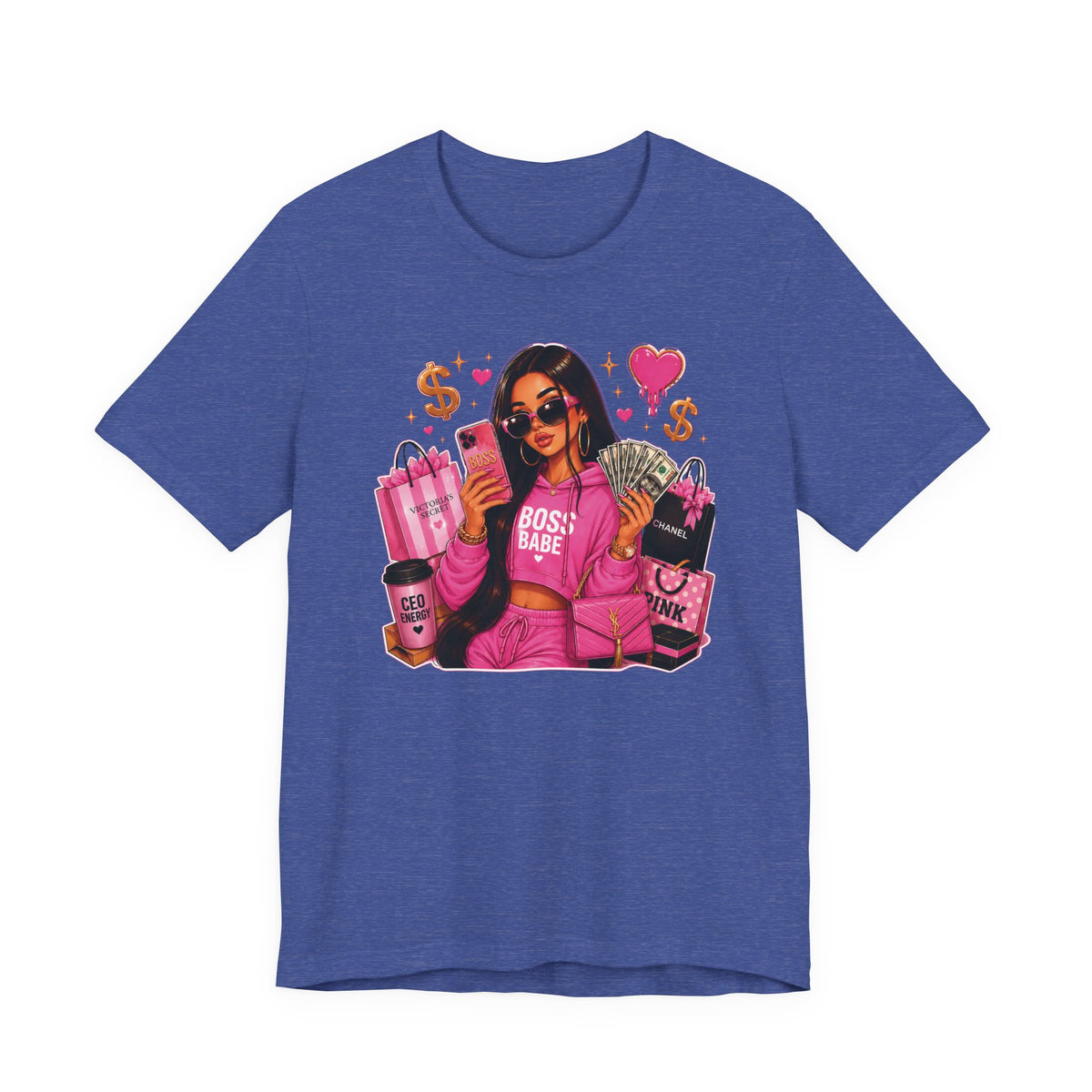 Boss Babe Pink Fashion T Shirt Glam Shopping Graphic Tee
