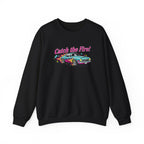 Cartoon Dragster Flames Sweatshirt | Vintage Car Illustration, Racing Flame
