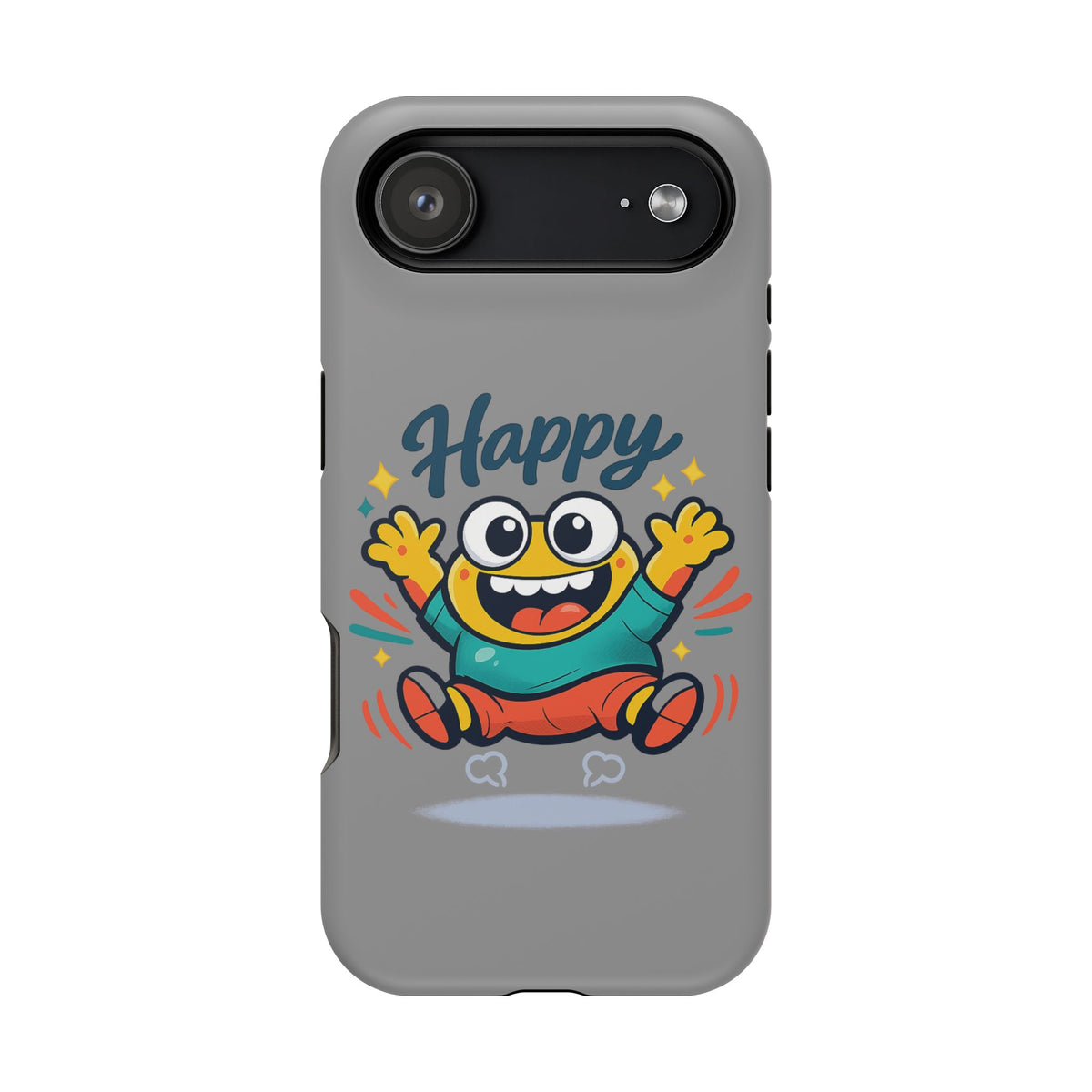 Happy Monster Magnetic Protective Phone Case Gray