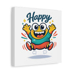 Happy Blob Cartoon Canvas | Bold Cartoon, Thick Outline, Kawaii Minimal