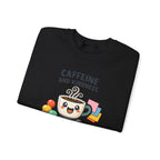 Caffeine and Kindness Sweatshirt – Coffee Lover Graphic Crewneck
