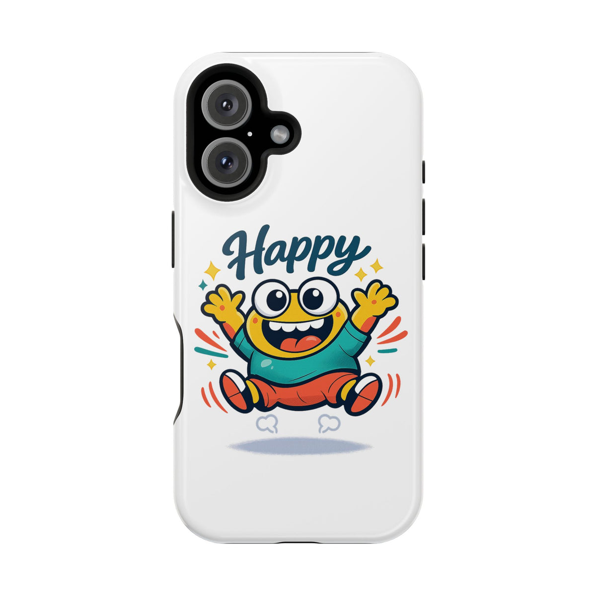Happy Monster Magnetic Protective Phone Case White