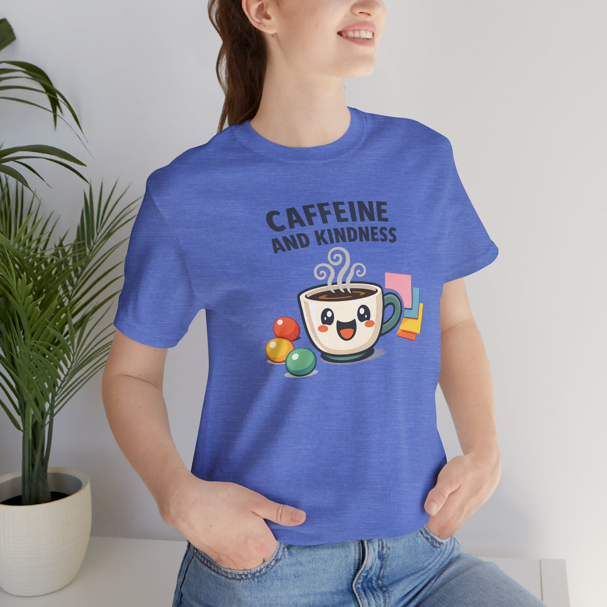 Caffeine and Kindness Coffee Graphic T Shirt
