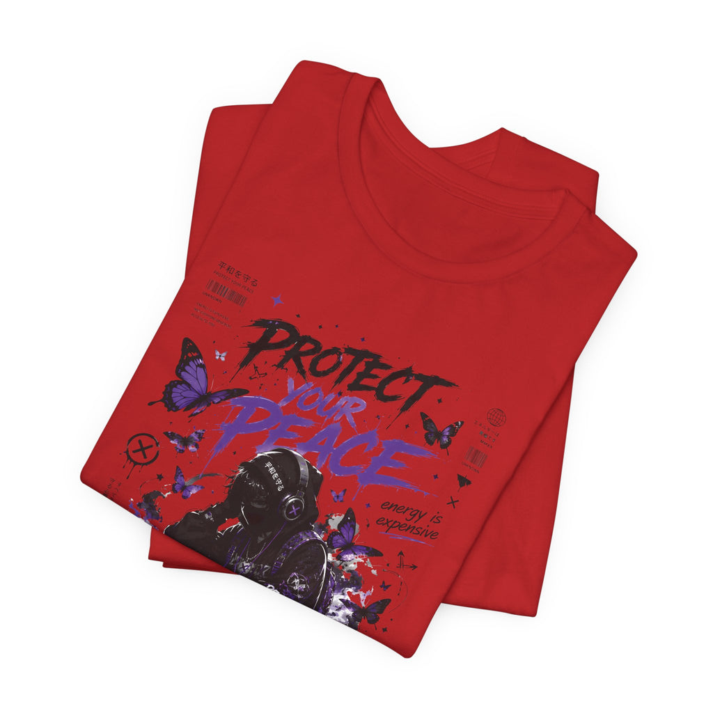 Protect Your Peace T-Shirt — Gothic Butterfly Graphic Tee
