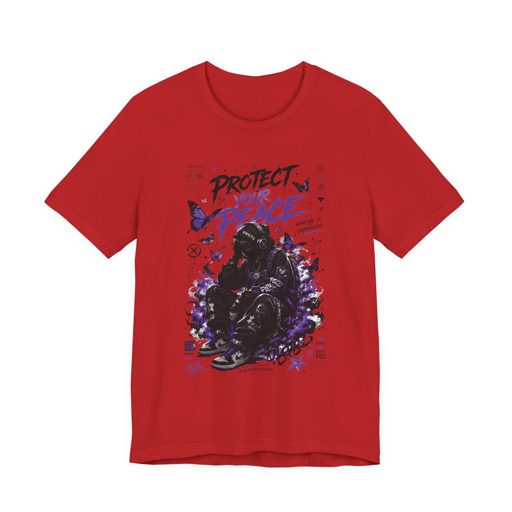 Protect Your Peace T-Shirt — Gothic Butterfly Graphic Tee