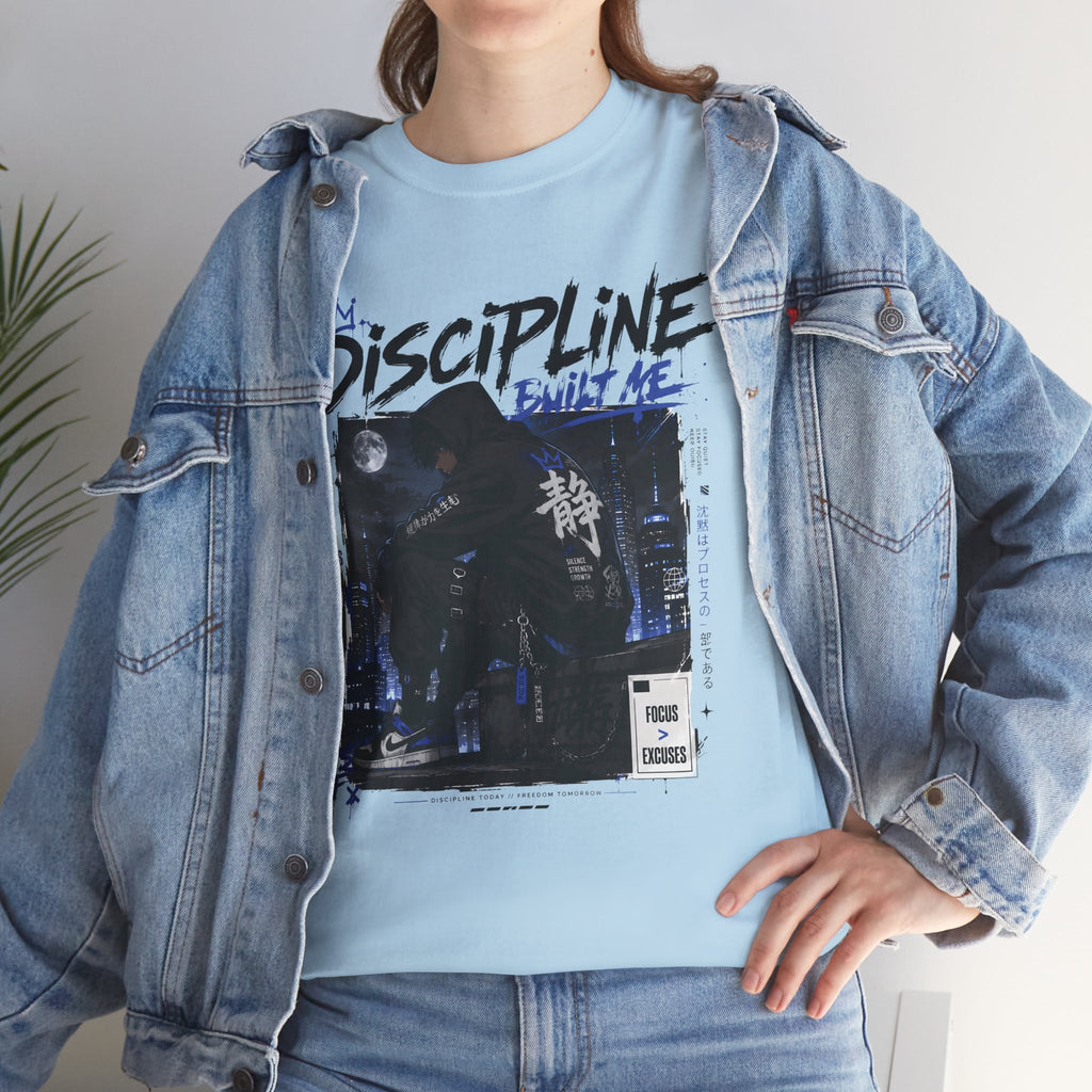 Discipline Anime Graphic Tee — Night Samurai Streetwear