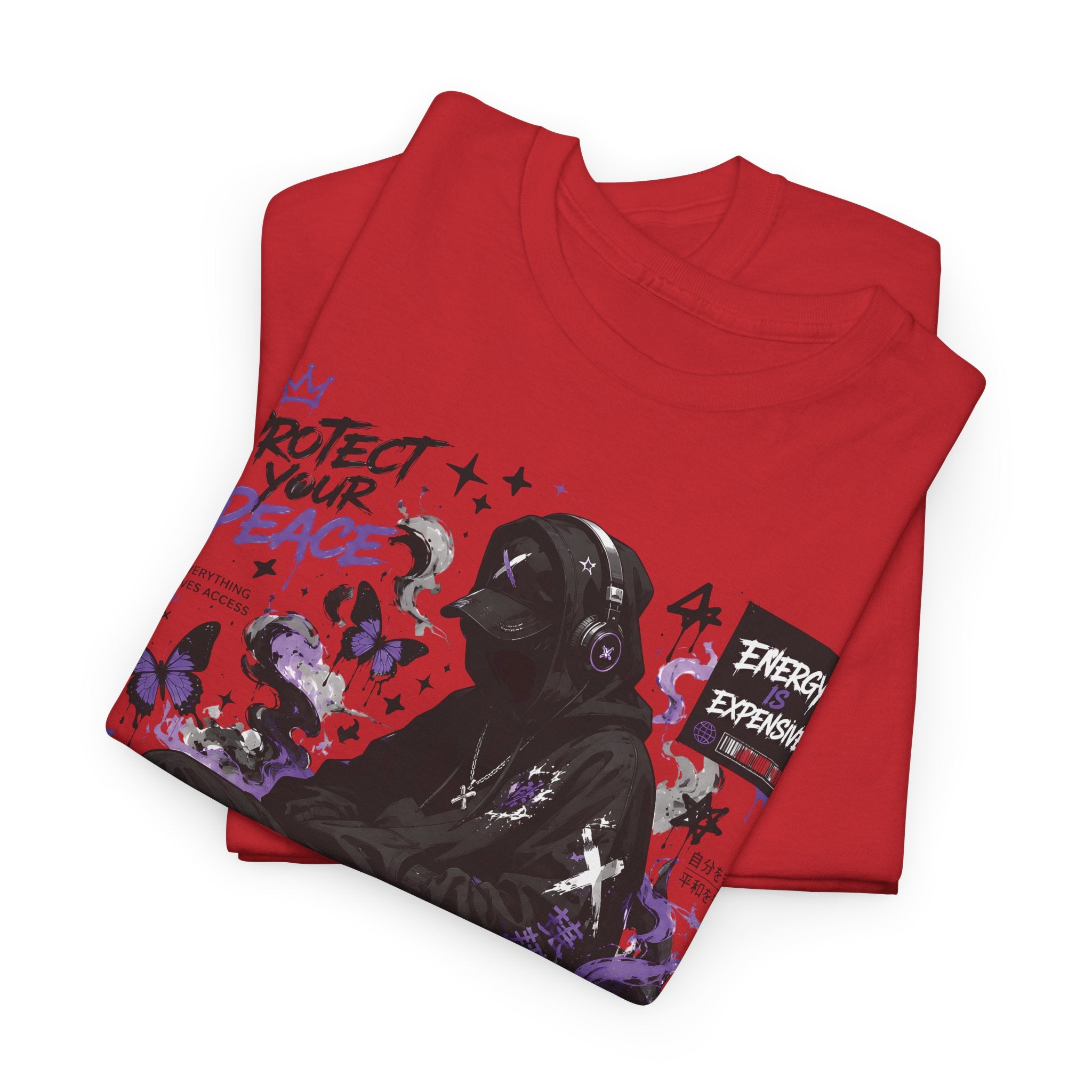 Peacekeeper Anime Graphic Tee — Purple Aesthetic Streetwear