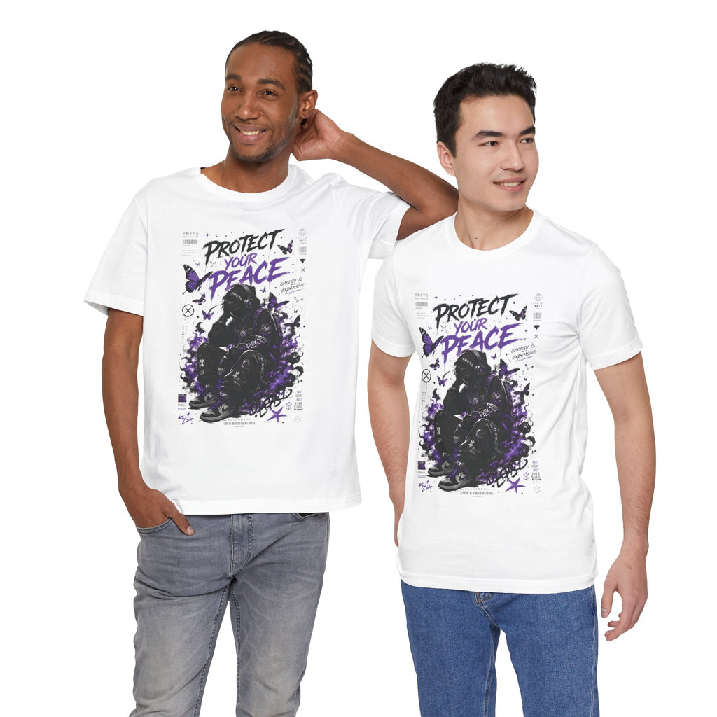 Protect Your Peace T-Shirt — Gothic Butterfly Graphic Tee
