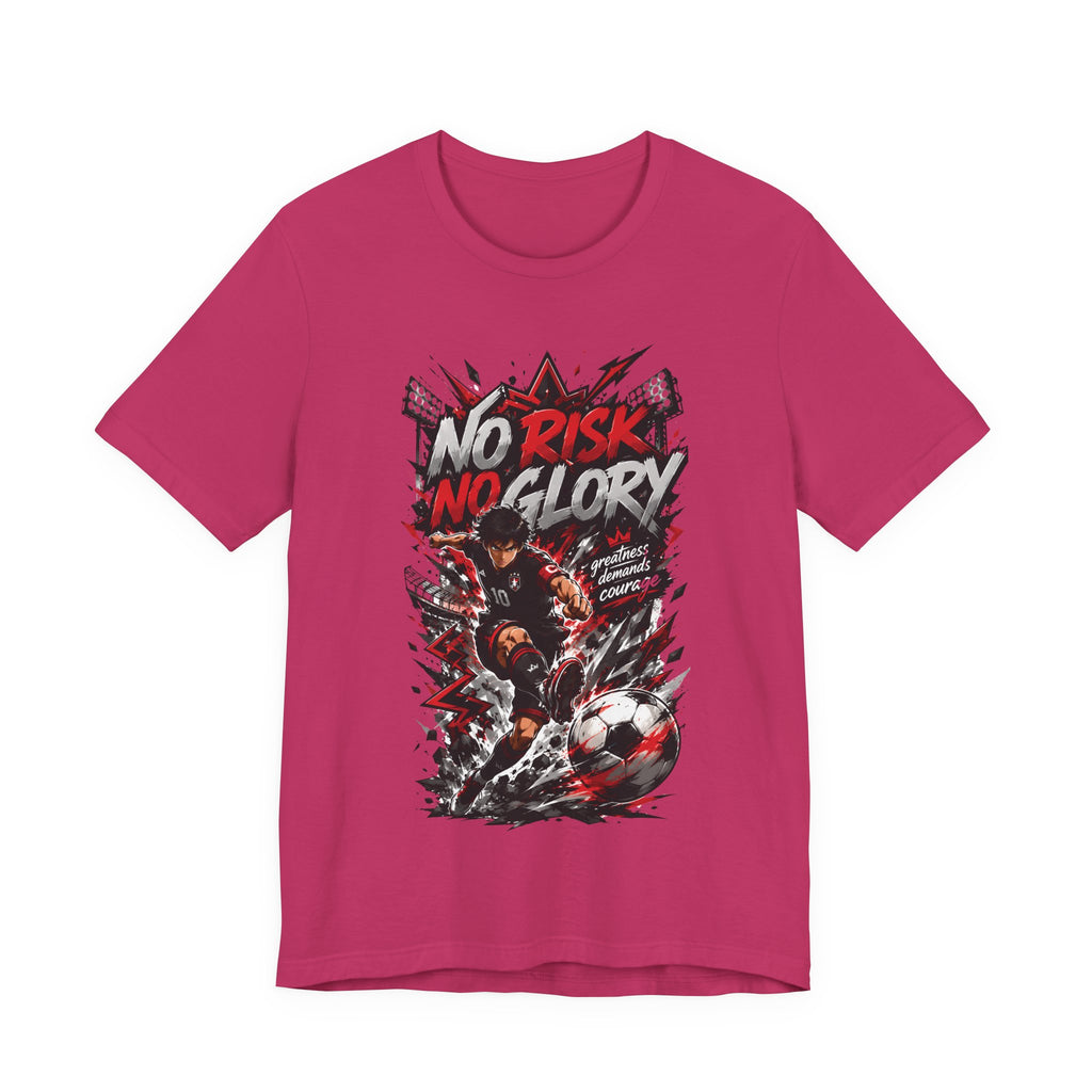 No Risk No Glory Soccer Graphic T Shirt