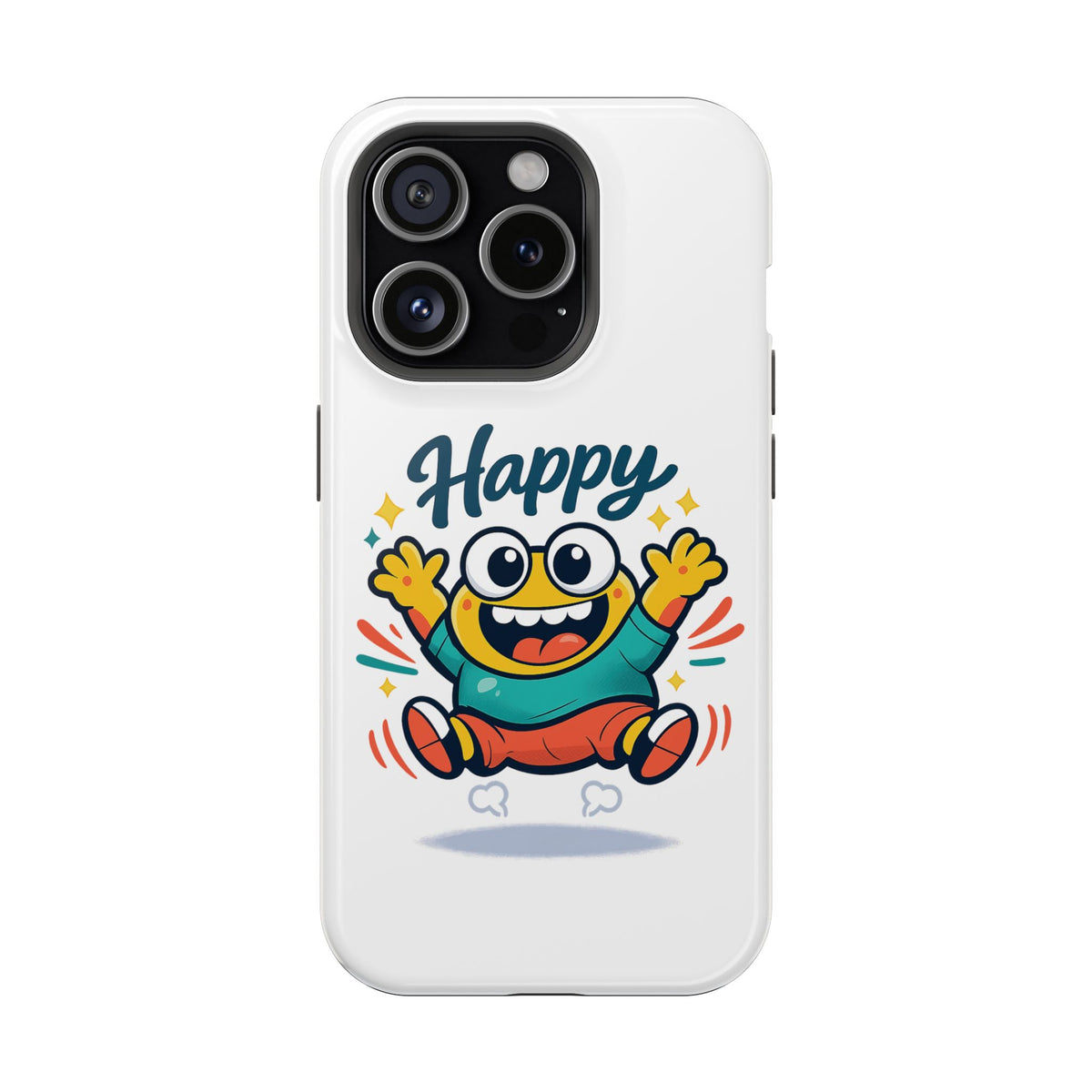 Happy Monster Magnetic Protective Phone Case White