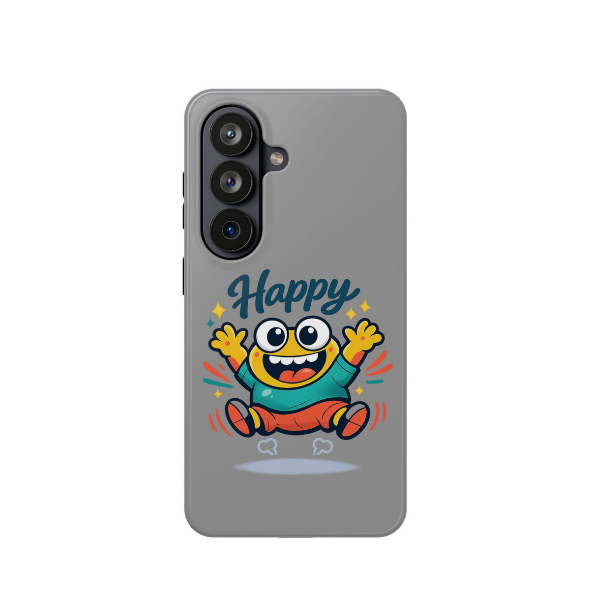 Happy Monster Magnetic Protective Phone Case Gray