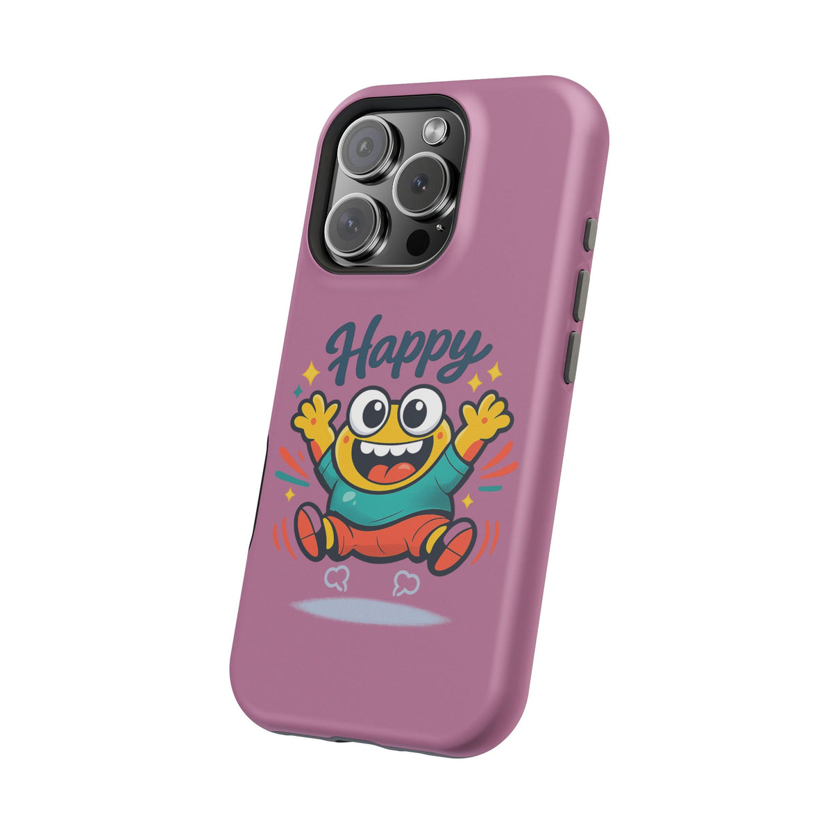 Happy Monster Magnetic Protective Phone Case Pink