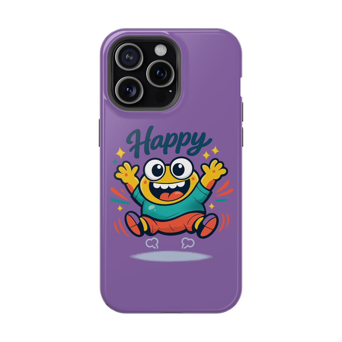 Happy Monster Magnetic Protective Phone Case Purple