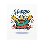 Happy Blob Cartoon Canvas | Bold Cartoon, Thick Outline, Kawaii Minimal