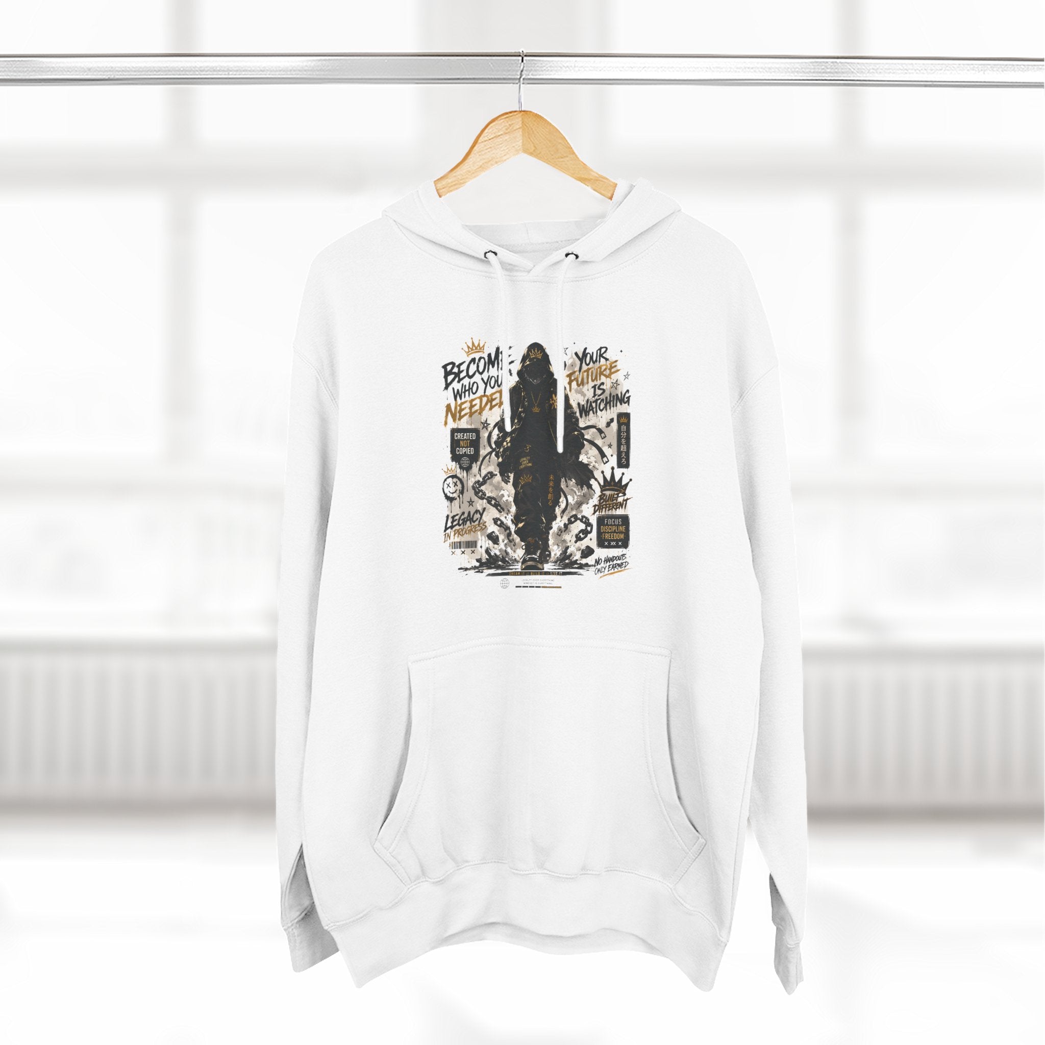 Adventure Hoodie — "Become Your Own Hero" Graphic Pullover