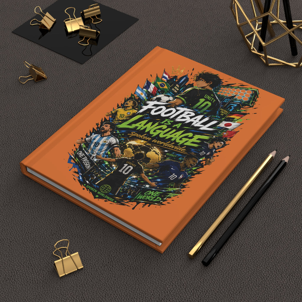 Football Is a Language Hardcover Journal — Soccer Fan Notebook