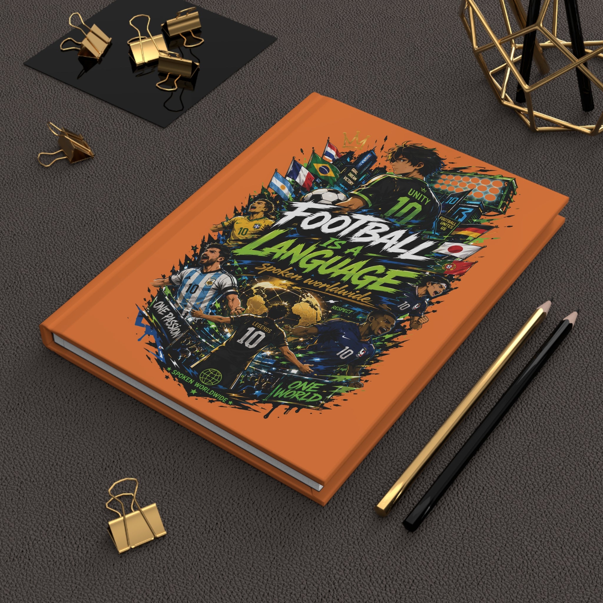 Football Is a Language Hardcover Journal — Soccer Fan Notebook