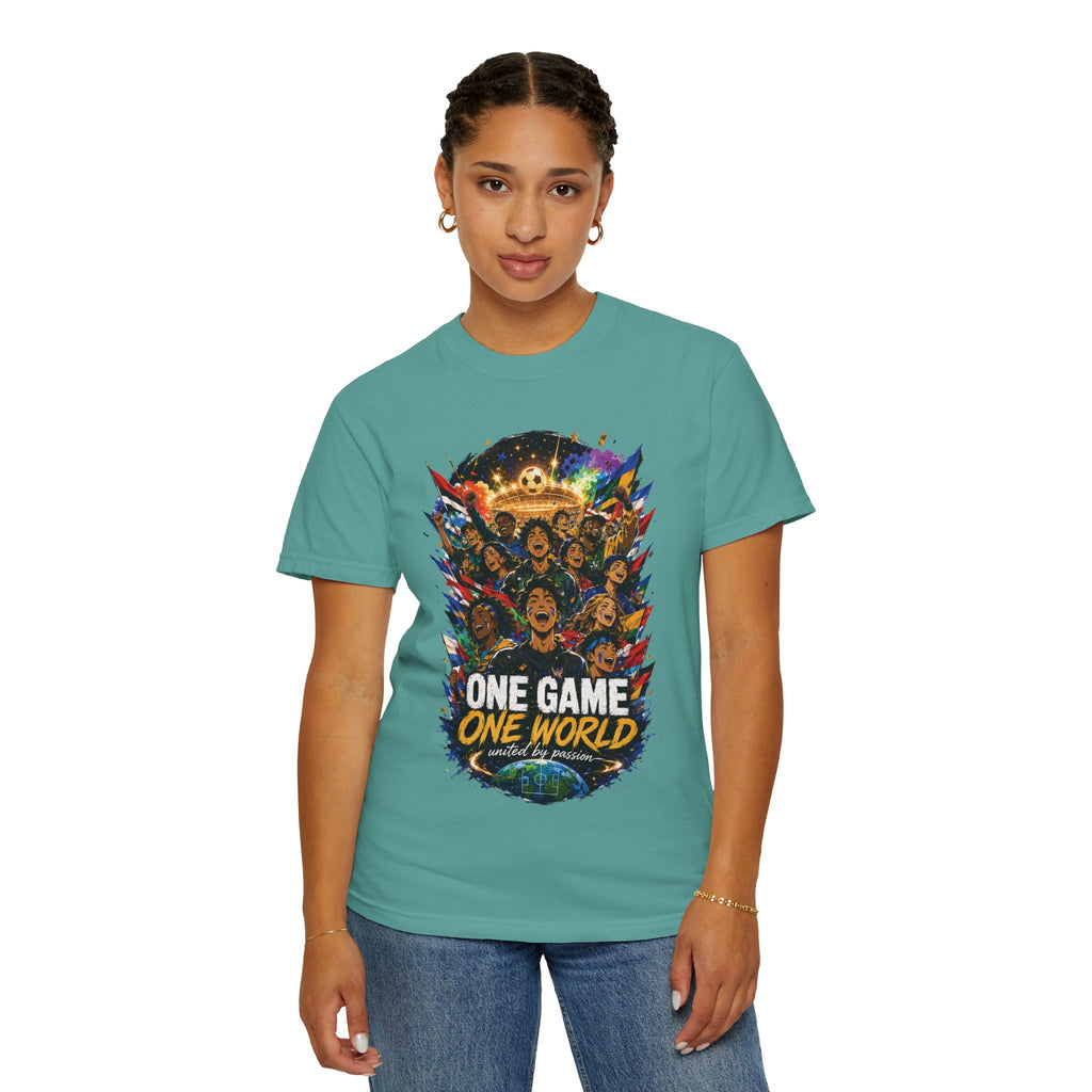 One Game One World Soccer T-Shirt — International Football Fans Graphic Tee