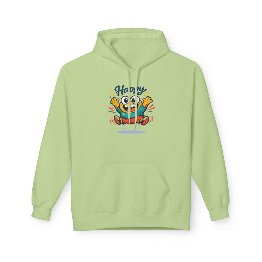 Happy Blob Graphic Hoodie – Cute Cartoon 'Happy' Pullover